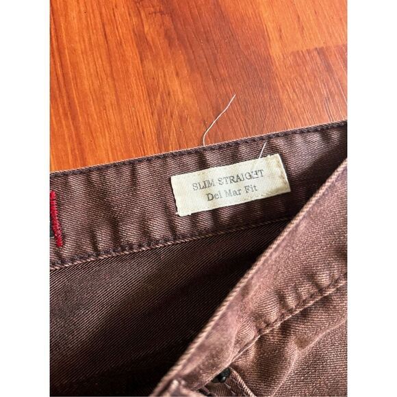 NWOT Men’s Guess Brown acid wash Denim Jeans size 32x32 - Picture 5 of 10